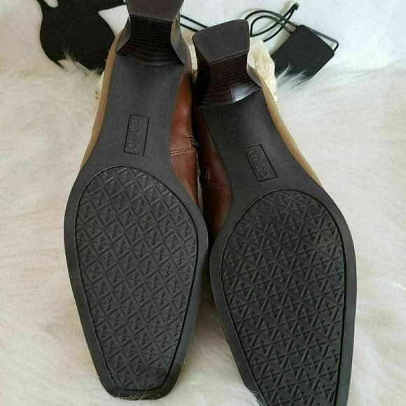 Rialto Women's Patchwork Leather Boots, Brown, Size 9.5M - Picture 2 of 7